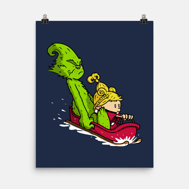 Sleigh Descent-None-Matte-Poster-Raffiti