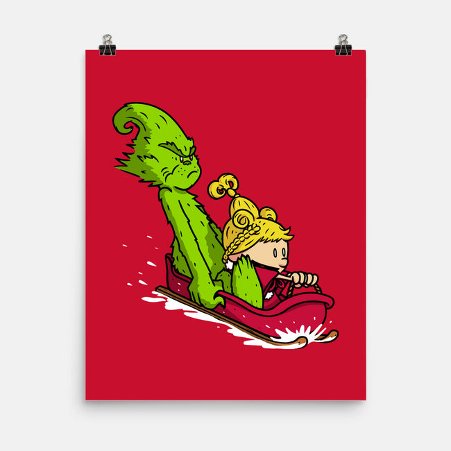 Sleigh Descent-None-Matte-Poster-Raffiti