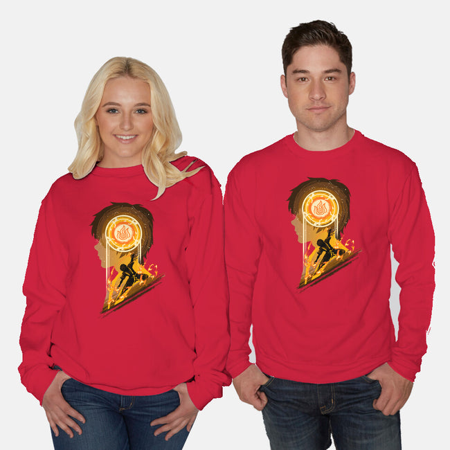 The Rise Of Firebending-Unisex-Crew Neck-Sweatshirt-hypertwenty