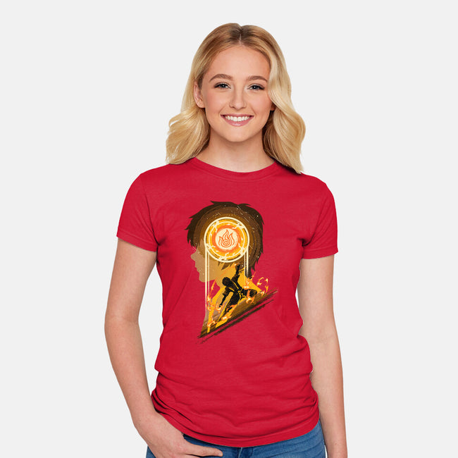 The Rise Of Firebending-Womens-Fitted-Tee-hypertwenty