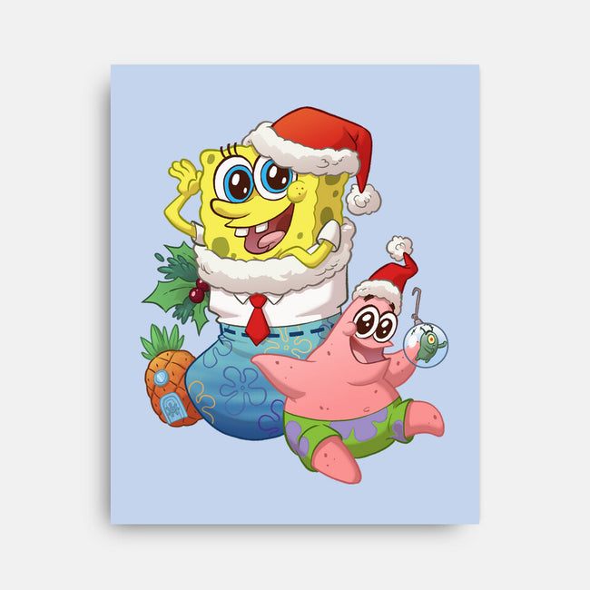 Stocking Stuffer Sponge And Star-None-Stretched-Canvas-DoOomcat