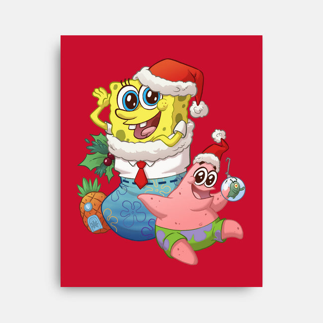 Stocking Stuffer Sponge And Star-None-Stretched-Canvas-DoOomcat