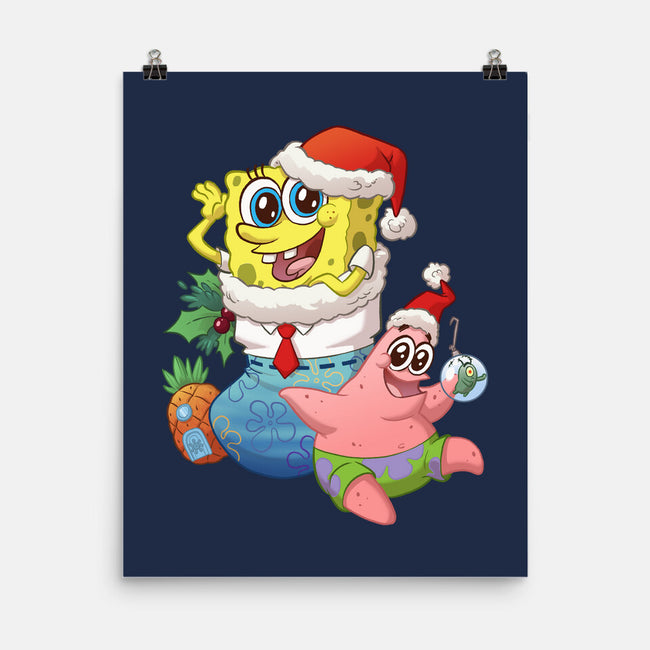 Stocking Stuffer Sponge And Star-None-Matte-Poster-DoOomcat