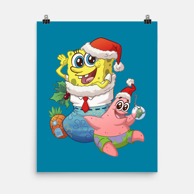 Stocking Stuffer Sponge And Star-None-Matte-Poster-DoOomcat