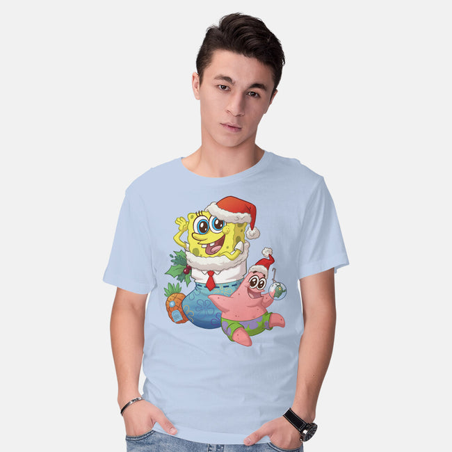 Stocking Stuffer Sponge And Star-Mens-Basic-Tee-DoOomcat