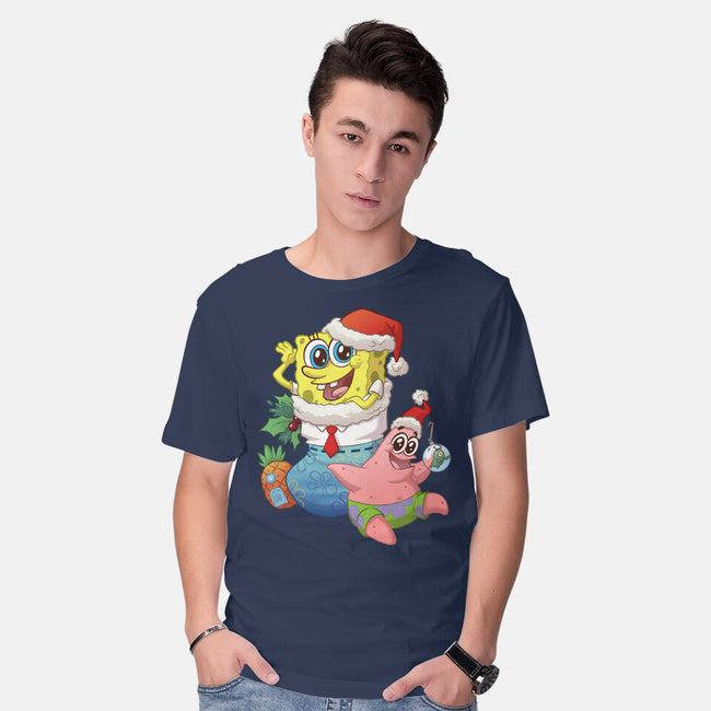 Stocking Stuffer Sponge And Star-Mens-Basic-Tee-DoOomcat