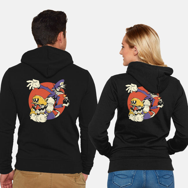 Super Bros-Unisex-Zip-Up-Sweatshirt-D_McCurdy_Art