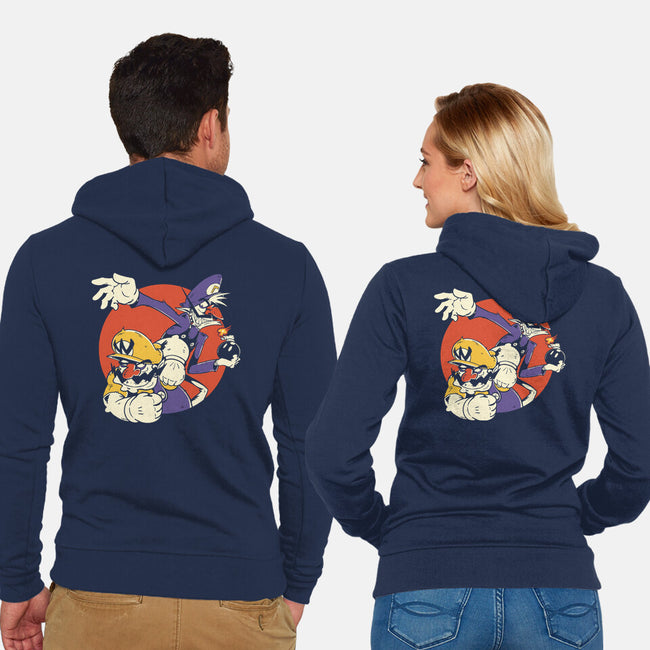 Super Bros-Unisex-Zip-Up-Sweatshirt-D_McCurdy_Art