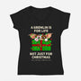 A Gremlin Is For Life-Womens-V-Neck-Tee-drbutler