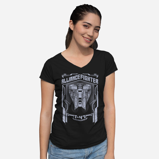 Alliance Snow Fighter-Womens-V-Neck-Tee-Arinesart