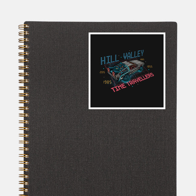 Hill Valley Travellers-None-Glossy-Sticker-glitchygorilla