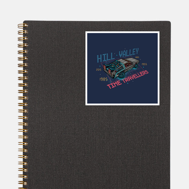 Hill Valley Travellers-None-Glossy-Sticker-glitchygorilla