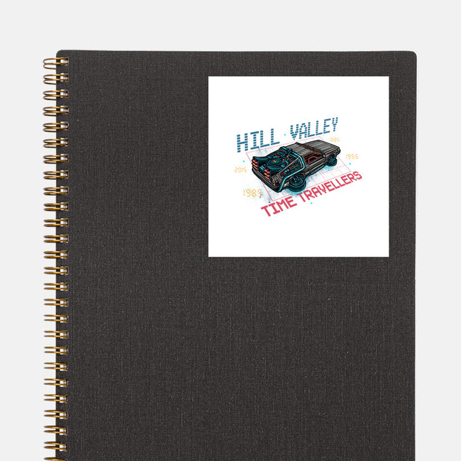 Hill Valley Travellers-None-Glossy-Sticker-glitchygorilla