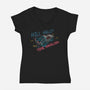 Hill Valley Travellers-Womens-V-Neck-Tee-glitchygorilla