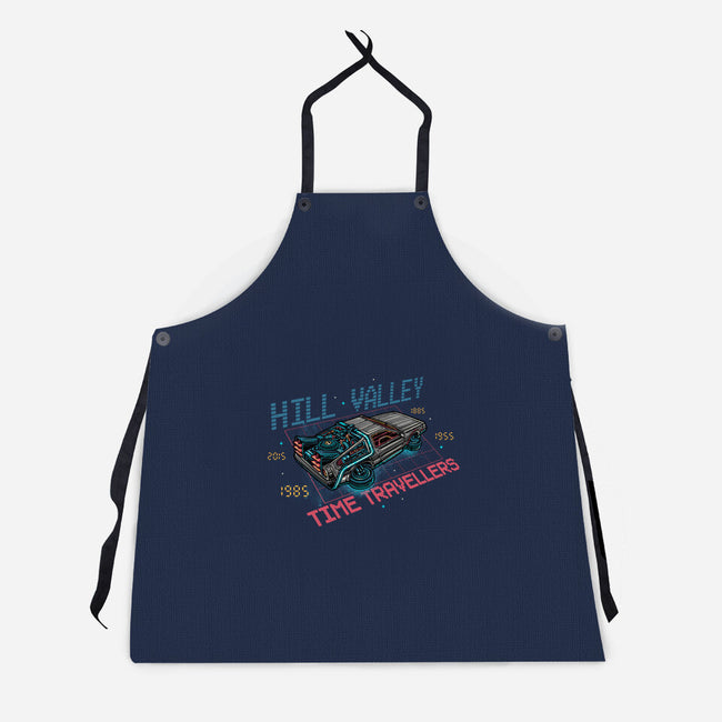 Hill Valley Travellers-Unisex-Kitchen-Apron-glitchygorilla