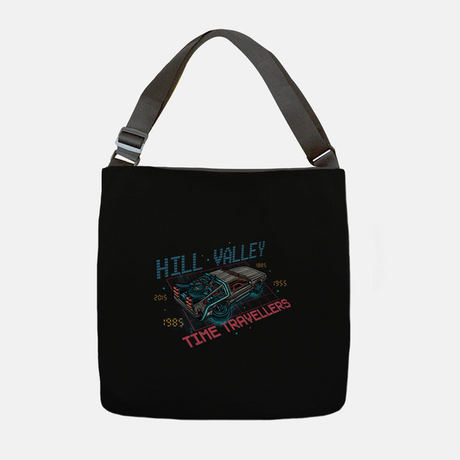 Hill Valley Travellers-None-Adjustable Tote-Bag-glitchygorilla