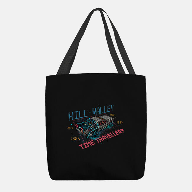 Hill Valley Travellers-None-Basic Tote-Bag-glitchygorilla