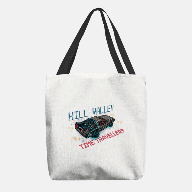 Hill Valley Travellers-None-Basic Tote-Bag-glitchygorilla