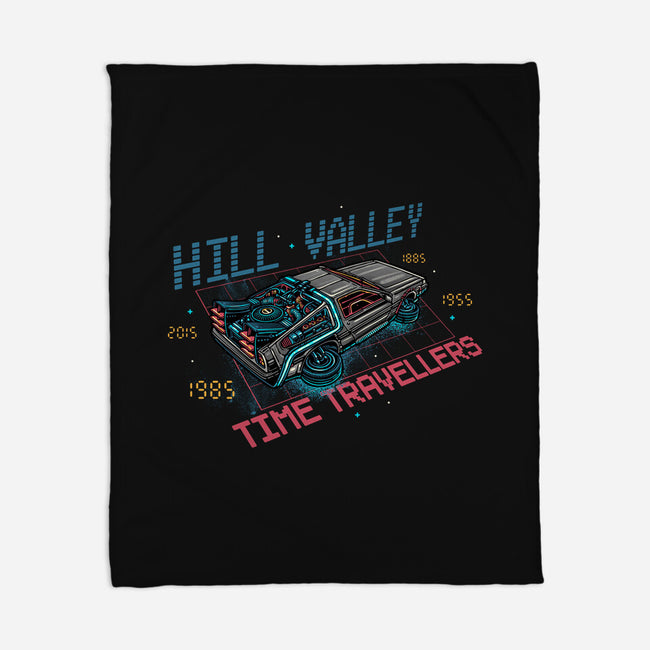 Hill Valley Travellers-None-Fleece-Blanket-glitchygorilla