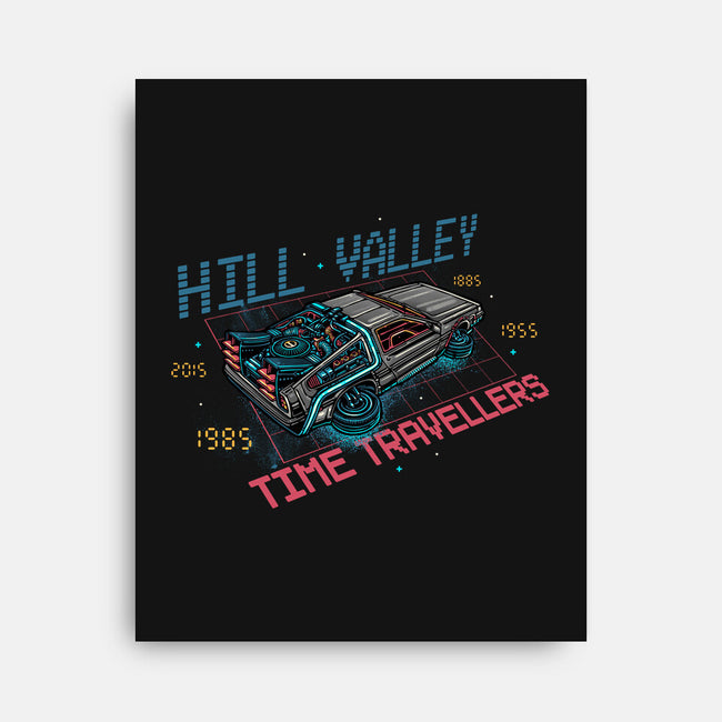 Hill Valley Travellers-None-Stretched-Canvas-glitchygorilla