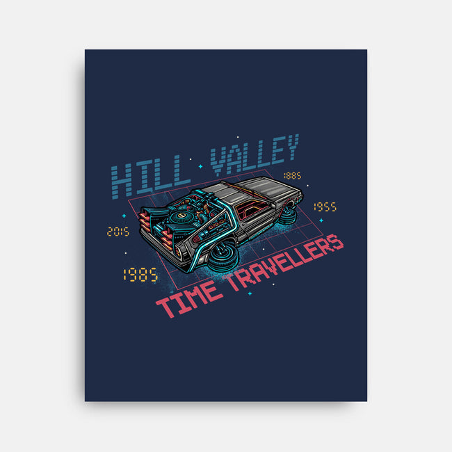 Hill Valley Travellers-None-Stretched-Canvas-glitchygorilla