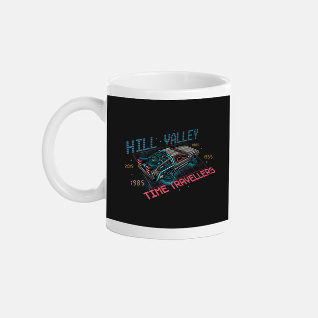 Hill Valley Travellers-None-Mug-Drinkware-glitchygorilla