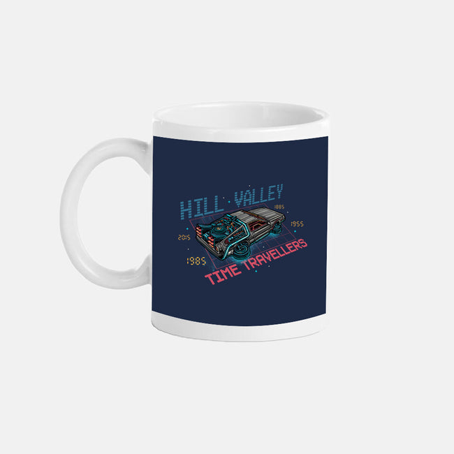 Hill Valley Travellers-None-Mug-Drinkware-glitchygorilla