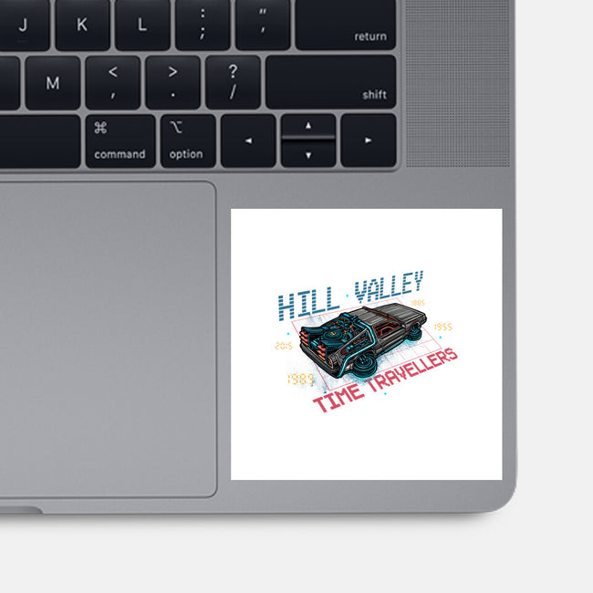 Hill Valley Travellers-None-Glossy-Sticker-glitchygorilla