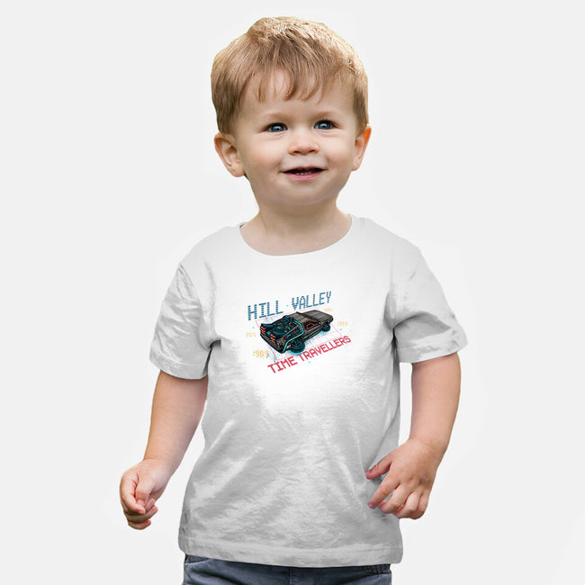Hill Valley Travellers-Baby-Basic-Tee-glitchygorilla