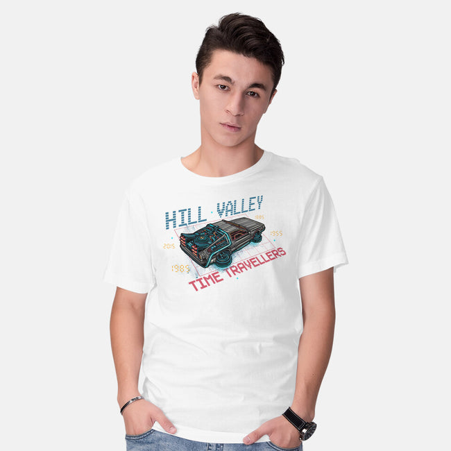 Hill Valley Travellers-Mens-Basic-Tee-glitchygorilla