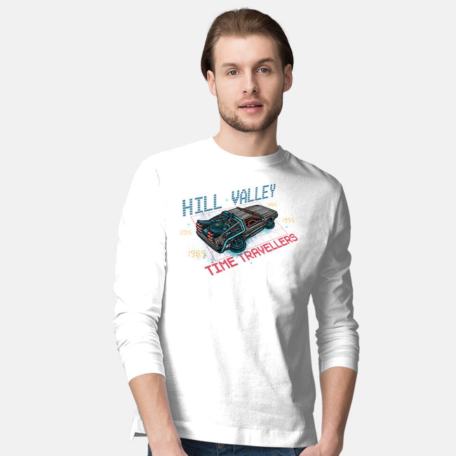 Hill Valley Travellers-Mens-Long Sleeved-Tee-glitchygorilla