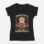 Sad Cat Gift Christmas-Womens-V-Neck-Tee-Studio Mootant