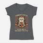 Sad Cat Gift Christmas-Womens-V-Neck-Tee-Studio Mootant