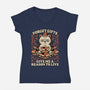 Sad Cat Gift Christmas-Womens-V-Neck-Tee-Studio Mootant