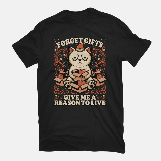 Sad Cat Gift Christmas-Unisex-Basic-Tee-Studio Mootant