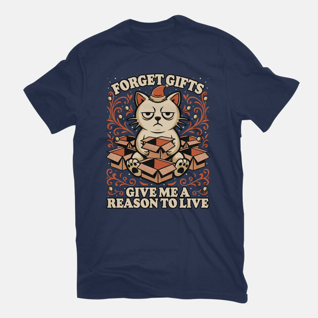 Sad Cat Gift Christmas-Unisex-Basic-Tee-Studio Mootant