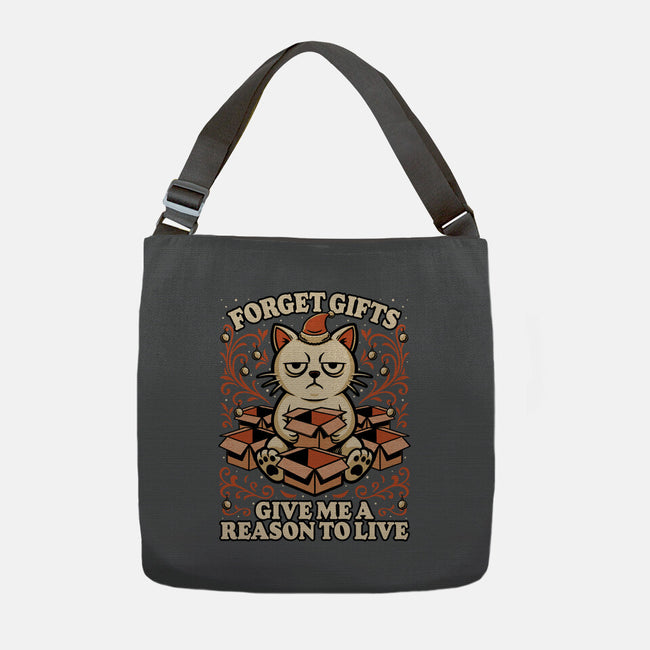 Sad Cat Gift Christmas-None-Adjustable Tote-Bag-Studio Mootant