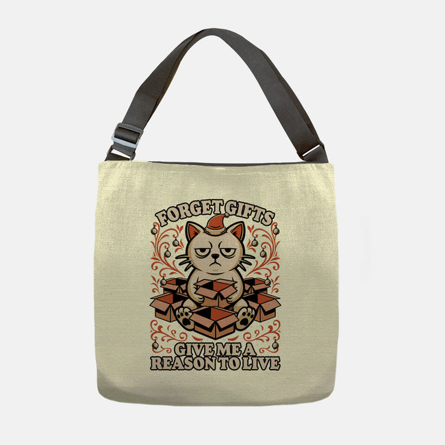 Sad Cat Gift Christmas-None-Adjustable Tote-Bag-Studio Mootant