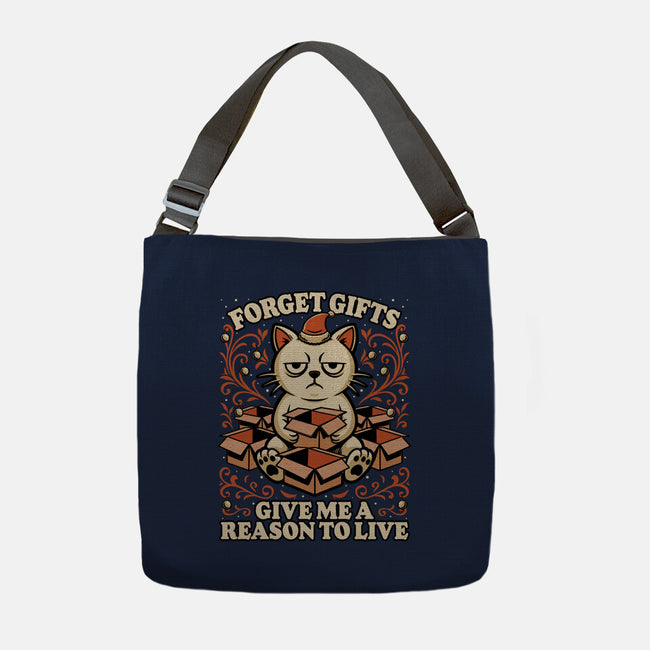 Sad Cat Gift Christmas-None-Adjustable Tote-Bag-Studio Mootant