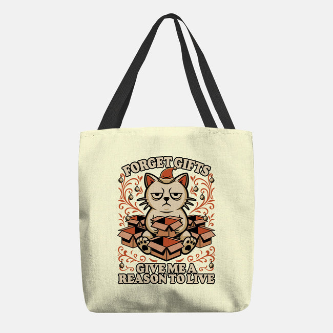 Sad Cat Gift Christmas-None-Basic Tote-Bag-Studio Mootant