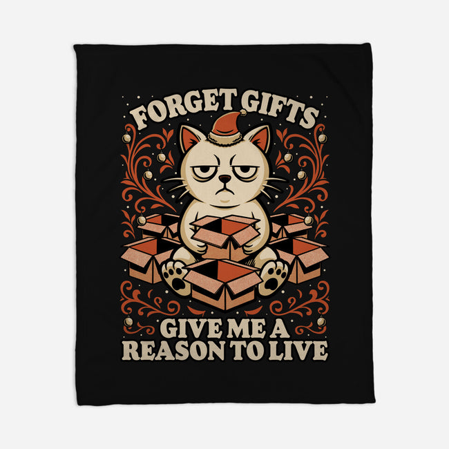 Sad Cat Gift Christmas-None-Fleece-Blanket-Studio Mootant