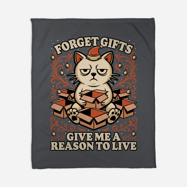 Sad Cat Gift Christmas-None-Fleece-Blanket-Studio Mootant