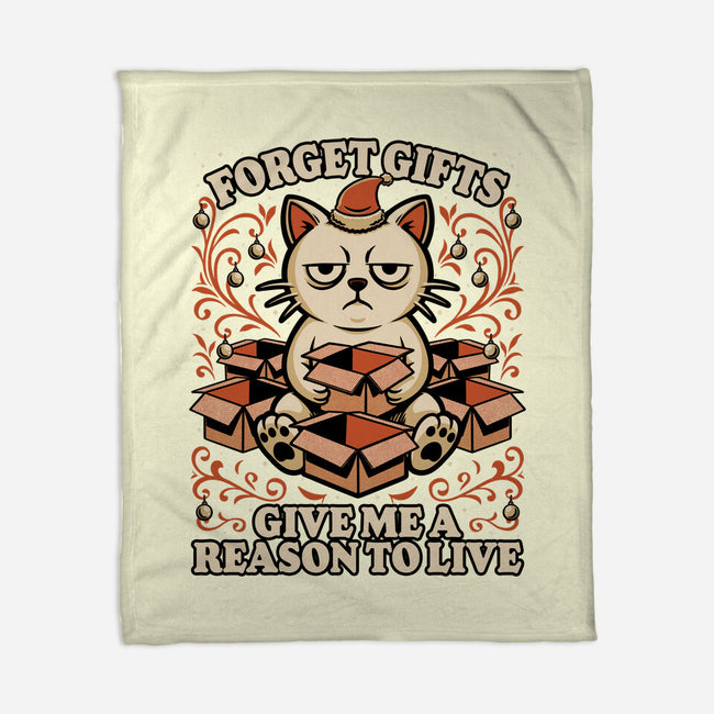 Sad Cat Gift Christmas-None-Fleece-Blanket-Studio Mootant