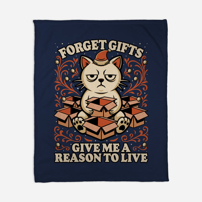 Sad Cat Gift Christmas-None-Fleece-Blanket-Studio Mootant