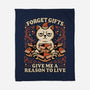 Sad Cat Gift Christmas-None-Fleece-Blanket-Studio Mootant