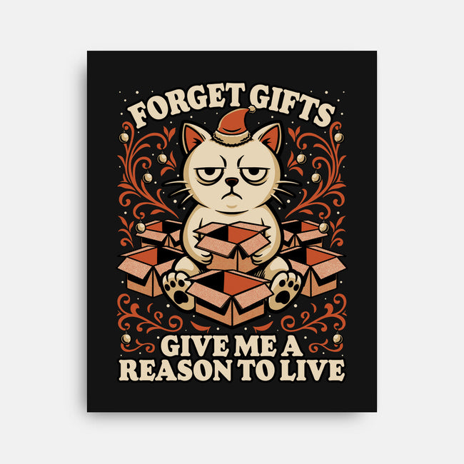 Sad Cat Gift Christmas-None-Stretched-Canvas-Studio Mootant