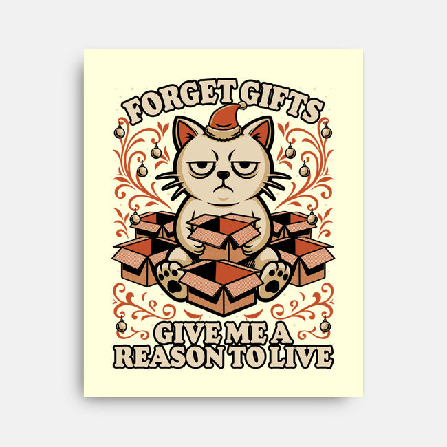 Sad Cat Gift Christmas-None-Stretched-Canvas-Studio Mootant