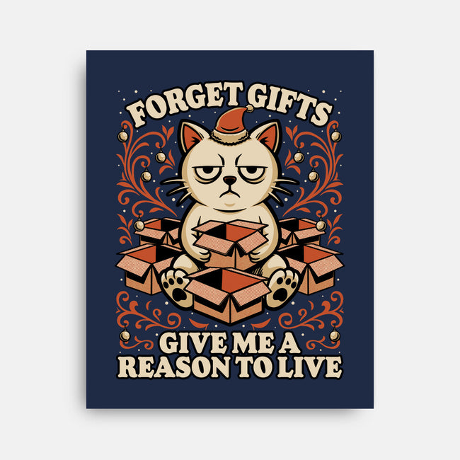 Sad Cat Gift Christmas-None-Stretched-Canvas-Studio Mootant