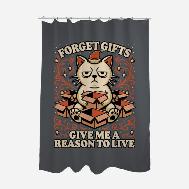 Sad Cat Gift Christmas-None-Polyester-Shower Curtain-Studio Mootant