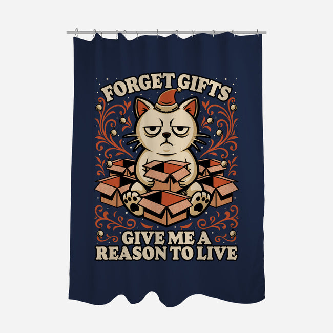 Sad Cat Gift Christmas-None-Polyester-Shower Curtain-Studio Mootant